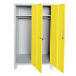 Метален шкаф Carmen CR-1604-2 JZ - Сив / жълт