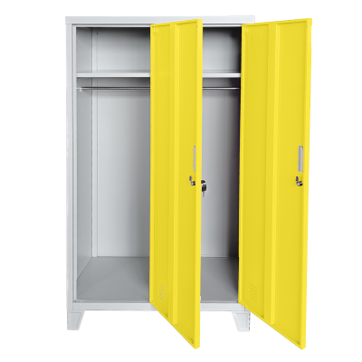 Метален шкаф Carmen CR-1604-2 JZ - Сив / жълт