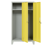 Метален шкаф Carmen CR-1604-2 JZ - Сив / жълт
