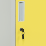 Метален шкаф Carmen CR-1604-2 JZ - Сив / жълт