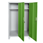 Метален шкаф Carmen CR-1604-2 JZ - Сив / зелен