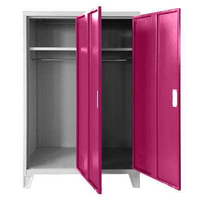 Метален шкаф Carmen CR-1605-2 JZ - сив / розов