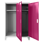 Метален шкаф Carmen CR-1605-2 JZ - сив / розов