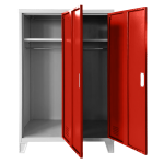Метален шкаф Carmen CR-1605-2 JZ - сив / червен