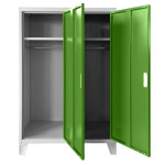 Метален шкаф Carmen CR-1605-2 JZ - сив / зелен
