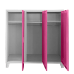 Метален шкаф Carmen CR-1605-3 JZ - сив / розов
