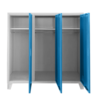 Метален шкаф Carmen CR-1605-3 JZ - сив / син