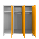 Метален шкаф Carmen CR-1605-3 JZ - сив / оранжев