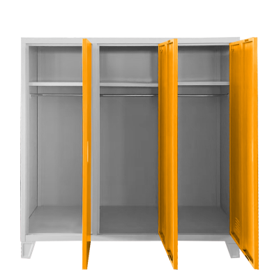 Метален шкаф Carmen CR-1605-3 JZ - сив / оранжев