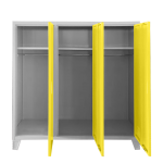 Метален шкаф Carmen CR-1605-3 JZ - сив / жълт