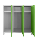 Метален шкаф Carmen CR-1605-3 JZ - сив / зелен