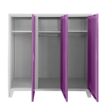 Метален шкаф Carmen CR-1605-3 JZ - сив / светлолилав