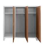 Метален шкаф Carmen CR-1605-3 JZ - сив / светлокафяв