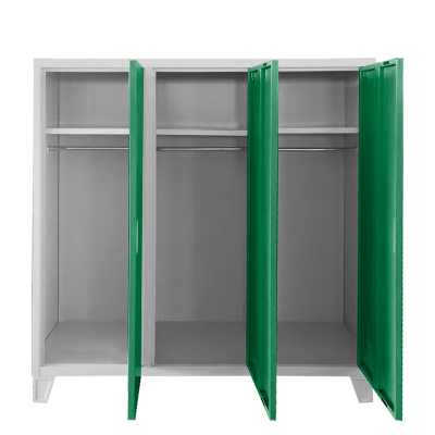 Метален шкаф Carmen CR-1605-3 JZ - сив / тъмнозелен