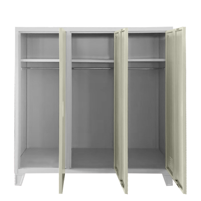 Метален шкаф Carmen CR-1605-3 JZ - сив / бежов