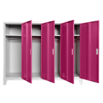 Метален шкаф Carmen CR-1605-4 JZ - Сив / розов