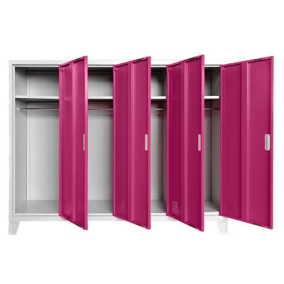 Метален шкаф Carmen CR-1605-4 JZ - Сив / розов