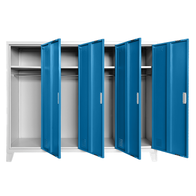 Метален шкаф Carmen CR-1605-4 JZ - Сив / син