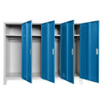 Метален шкаф Carmen CR-1605-4 JZ - Сив / син