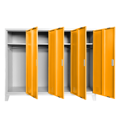 Метален шкаф Carmen CR-1605-4 JZ - Сив / оранжев