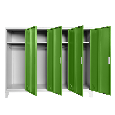 Метален шкаф Carmen CR-1605-4 JZ - Сив / зелен