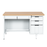 Метално бюро Carmen CR-1310 K - сиво / бук