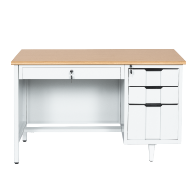 Метално бюро Carmen CR-1310 K - сиво / бук