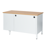 Метално бюро Carmen CR-1310 K - сиво / бук