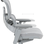 Ергономичен стол METZ - сив