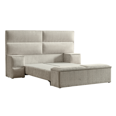 Тапицирана спалня с матрак PUZZLE 180 х 200 - крем 01