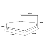 Тапицирана спалня с матрак BUMBY 160 x 200 - сив 13