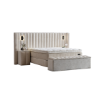 Тапицирана спалня с матрак FLORIDA 160 х 200 - крем 01