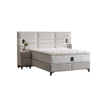 Тапицирана спалня с матрак MATHILDA 160 x 200 - бежов 01