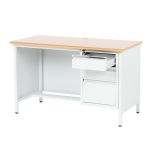 Метално бюро Carmen CR-1314 K - сиво / бук