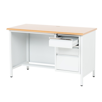 Метално бюро Carmen CR-1314 K - сиво / бук