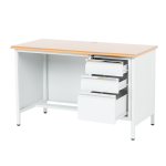 Метално бюро Carmen CR-1314 K - сиво / бук