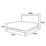 Тапицирана спалня с матрак MYKONOS 160 х 200 - перла SY