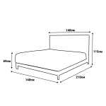 Тапицирана спалня с матрак PERRY LUX 140 x 200 - крем 01