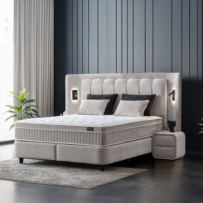 Тапицирана спалня с матрак JULIE 140 x 200 - Перла SY