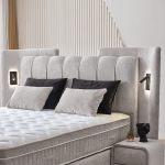 Тапицирана спалня с матрак JULIE 140 x 200 - Перла SY