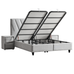 Тапицирана спалня с матрак SIESTA 160 x 200 - светлосив 21