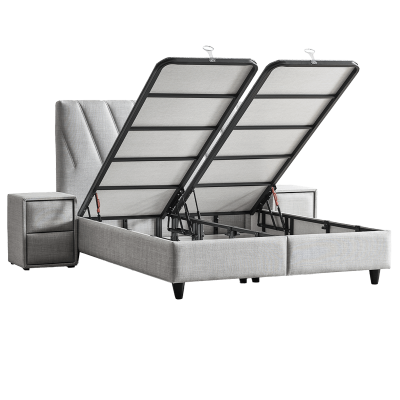 Тапицирана спалня с матрак SIESTA 160 x 200 - светлосив 21