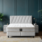 Тапицирана спалня с матрак SIESTA 160 x 200 - светлосив 21