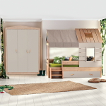 Трикрилен детски гардероб MY HOUSE