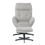 Кресло с табуретка ANDREA - светлосиво