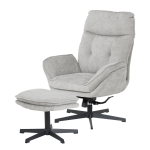 Кресло с табуретка ANDREA - светлосиво