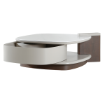 Холна маса ALDO - бял-капучино