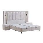 Тапицирана спалня с матрак JULIE 180 x 200 - Перла SY