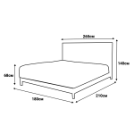 Тапицирана спалня с матрак JULIE 180 x 200 - Перла SY