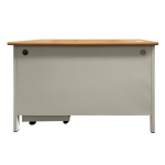 Метално бюро Carmen CR-1320 L - сиво / бук